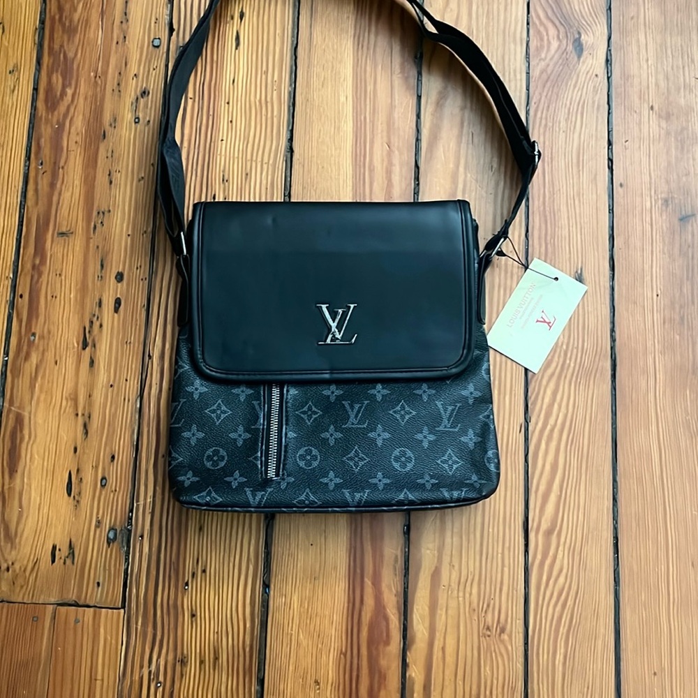 Black Monogram Messenger Bag